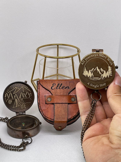 Personalised Brass Compass, Wedding gift, Anniversary Gift men, gift for husband, Christmas gift, Gift for Dad, Outdoor Gift,Boxing day gift